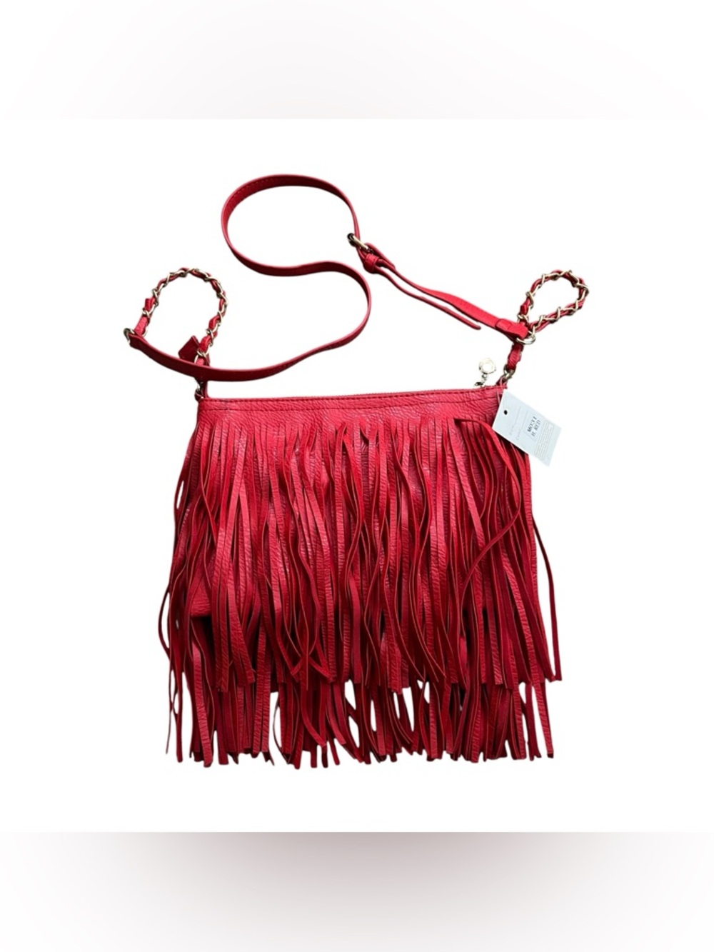 Reserved for alisha260 Red Fringe Crossbody Bag Boho Festival Style